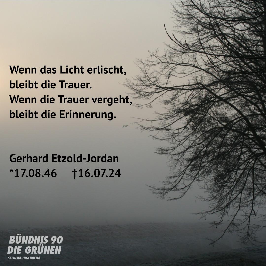 Pressemitteilung: Ein langjähriger Kämpfer für Inklusion ist verstorben. Die GRÜNEN Seeheim-Jugenheim trauern um Gerhard Etzold-Jordan.